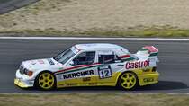 Mitzieher des Mercedes Benz 190 Evo II,  1990 DTM- Gruppe H,Fahrer: Luttikhuis Gerbert, NL. 46. AvD-Oldtimer-Grand-Prix 2018, Qualifying der Tourenwagen Classics am 11.Aug.2018