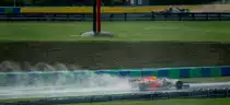 DerBull F-1 Rennwagen im Regen auf dem Hungaroring am 28.07.2018.