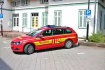 Feuerwehr Bad Soden VW Golf KdoW (Florian Bad Soden 1-10-2) am 11.08.18 in Bad Soden am Taunus zur 150 Jahre Feier der Feuerwehr Bad Soden