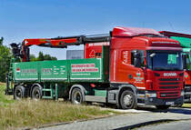 Scania G 400  Fassbender-Tenten  Sattelzug mit Ladekran in Rheinbach - 08.07.2018
