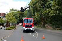 Merck Werksfeuerwehr MAN TGS Universallöschfahrzeug am 11.08.18 in Bad Soden am Taunus zur 150 Jahre Feier der Feuerwehr Bad Soden