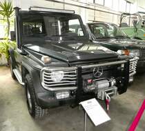 MB 230 G, Bj. 1989, 2298 ccm, 122 PS, steht im Deutschen Automobilmuseum Fichtelberg im Juli 2018.