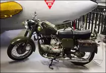 Militärmaschine für die Schweizer Armee - Condor A250,(Condor-Werke AG) motor Maserati 248ccm, Vmax.110Km/h, Bauzeit 1958-68, Luftwaffenmuseum Praha Kbely, Mai 2015 