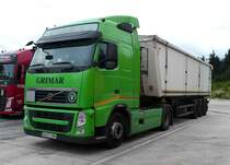 =Volvo FH 480 rastet im Juni 2018 an der A 7