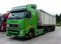 =Volvo FH 480 rastet im Juni 2018 an der A 7