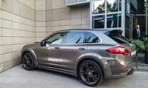 Porsche Cayenne mit starkem Tuning, fotografiert am 17.08.2018.