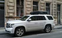 Chevrolet Tahoe (seit 2015) vor dem Dubai Hotel in Budapest am 17.08.2018.