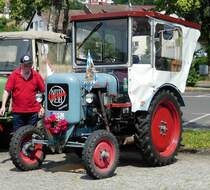 =Eicher, gesehen auf dem Ausstellungsgelände der Fendt-Freunde Bad Bocklet im Juni 2018
