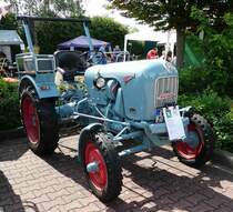Eicher Leopard, Bj. 1961, ausgestellt bei der Traktorenausstellung  Ahle Bulldogge us Angeschbach oh Lannehuse  in Angersbach im Juni 2018