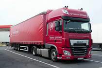 =DAF XF von Nanno Jannsen rastet auf dem Autohof Werneck im Juni 2018