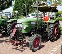 =Fendt Farmer 2, ausgestellt bei der Traktorenausstellung  Ahle Bulldogge us Angeschbach oh Lannehuse  in Angersbach im Juni 2018