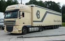 =DAF XF-Sattelzug der Spedition BRAUN rastet im Juni 2018 an der A 7