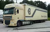 =DAF XF-Sattelzug der Spedition BRAUN rastet im Juni 2018 an der A 7