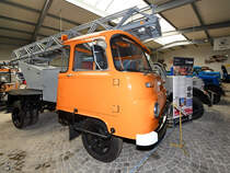Ein Robur LO 3000 KF / L16 steht im Sächsischen Nutzfahrzeugmuseum Hartmannsdorf. (August 2018)