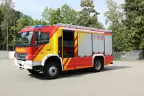 Feuerwehr Kempten Mercedes Benz Atego HLF20 (Florian Kempten 1/40/1) am 29.08.18 im Kempten Hauptfeuerwache bei einem Fototermin 