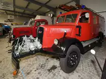 Ein Opel Blitz 3,6-6700A LF15 stand Anfang August 2018 im Sächsischen Nutzfahrzeugmuseum Hartmannsdorf.