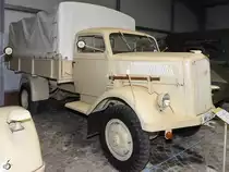 Ein Opel Blitz der Wehrmacht stand Anfang August 2018 im Sächsischen Nutzfahrzeugmuseum Hartmannsdorf.