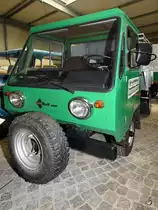 Ein Multicar M25 steht im Sächsischen Nutzfahrzeugmuseum Hartmannsdorf. (August 2018)