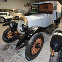 Ein Presto-LKW Typ 10/27 steht im Sächsischen Nutzfahrzeugmuseum Hartmannsdorf. (August 2018)