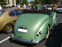 Heckansicht eines Ford Taunus de Luxe Cabriolet aus dem Jahr 1950. 4. Ford Event am 02.09.2018 in Krefeld.
