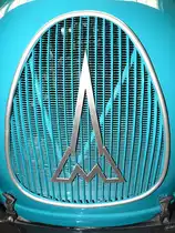 Kühlergrill an einem Magirus-Deutz S 3 500, aufgenommen im Sächsischen Nutzfahrzeugmuseum Hartmannsdorf. (August 2018)