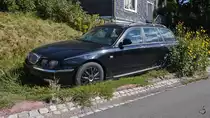 Ein Rover 75 fristet sein Dasein im verträumten Grün. (Manebach, August 2018)