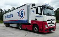 =MB Actros der Spedition SUDBRINK rastet im Juni 2018 an der A 7