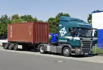 Scania R 410 mit Container in Euskirchen - 30.06.2018