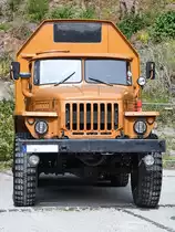 Dieser URAL 4320 stand im August 2018 auf einem Parkplatz bei Bad Frankenhausen. 