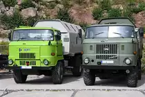 IFA L60 und W50-LA mit leichtem absetzbarem Koffer (LAK) machen im September 2018 in Bad Frankenhausen eine kleine Pause.