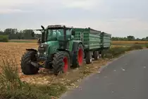 Fendt Vario 820 mit zwei Brantner XXL Anhänger am 13.09.18 bei Kleinostheim 
