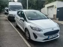 Ford Fiesta, siebte Generation. Aufnahmezeit: 02.08.2018. Standort: Pécs (HU).
