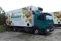 =MB Atego 818 von  fruechte-maier  steht im September 2018 in Piding