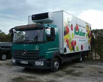 =MB Atego 818 von  fruechte-maier  steht im September 2018 in Piding