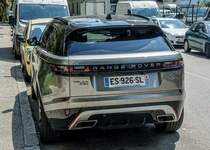 Land Rover Range Rover Velar (Rückansicht), fotografiert in Ljubljana am 18.08.2018.