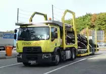 =Renault-Autotransporter von FENIX-Transport rastet im September 2018 an der A 3