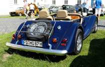 =Morgan Plus 8, ausgestellt bei Blech & Barock im Juli 2018 auf dem Gelände von Schloß Fasanerie bei Eichenzell