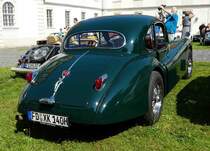 =Jaguar XK, ausgestellt bei Blech & Barock im Juli 2018 auf dem Gelände von Schloß Fasanerie bei Eichenzell