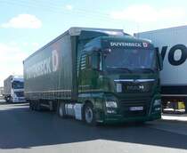 =MAN-Sattelzug der Spedition DUVENBECK rastet an der A 3 im September 2018