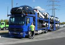 =MB als Autotransporter rastet im September 2018 an der A 3