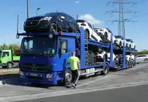 =MB als Autotransporter rastet im September 2018 an der A 3