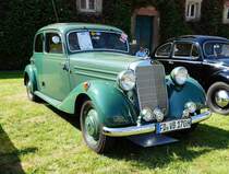 =Daimler Benz 170 VB, Bj. 1952, 44 PS, ausgestellt bei Blech & Barock im Juli 2018 auf dem Gelände von Schloß Fasanerie bei Eichenzell