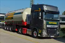 DAF XF Silosattelzug machte am Stra�enrand Rast am 16.09.2018