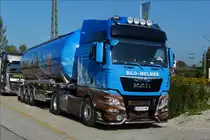 MAN Silosattelzug von Silo-Melmer ist mir am 16.09.2018 aufgefallen.