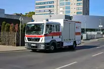 DRK Bezirksverband Frankfurt MAN TGM GW am 29.09.18 bei der Katastrophenschutzübung Frankopia in Frankfurt am Main Osthafen