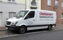 =MB Sprinter des Raumausstatters CHAKRAVORTY aus Lübeck steht im Spetember 2018 in Ratzeburg