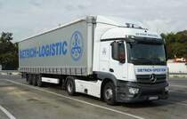 =MB Actros 1840 der Spedition DIETRICH rastet im September 2018 an der A 5