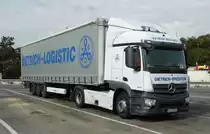 =MB Actros 1840 der Spedition DIETRICH rastet im September 2018 an der A 5