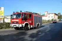 Feuerwehr Frankfurt am Main IVECO LF10 (Florian Frankfurt 42/43) Niederrad am 29.09.18 bei der Katastrophenschutzübung Frankopia in Frankfurt am Main Osthafen