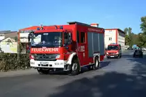 Feuerwehr Frankfurt am Main Mercedes Benz LF10 (Florian Frankfurt 34/43-1) Nied am 29.09.18 bei der Katastrophenschutzübung Frankopia in Frankfurt am Main Osthafen